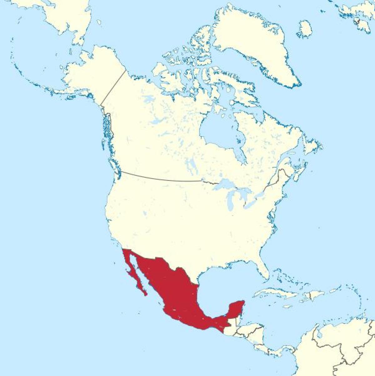 Mexico i amerika mapu