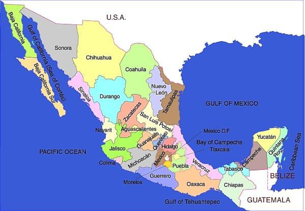 Meksiko mapu država