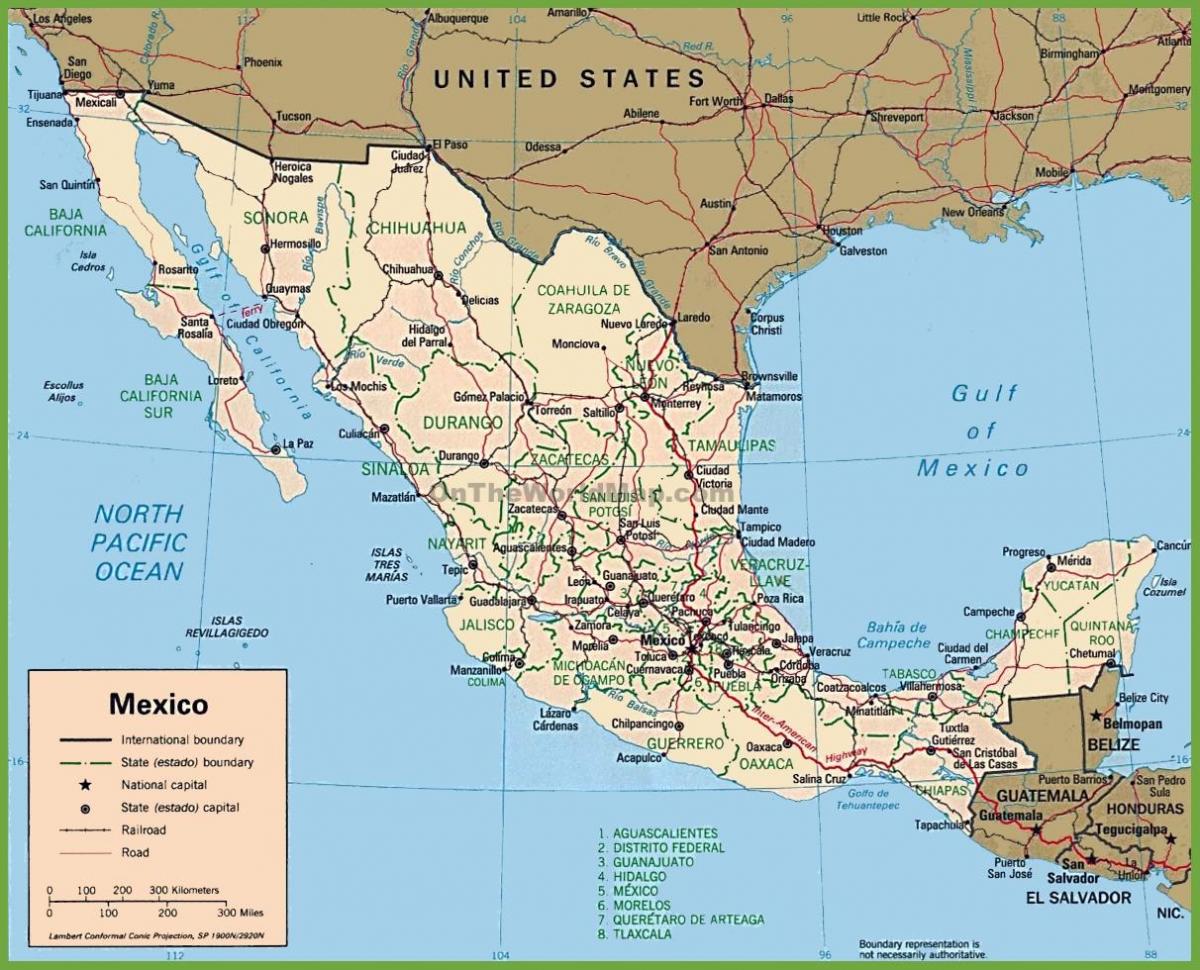 Meksiko u mapu