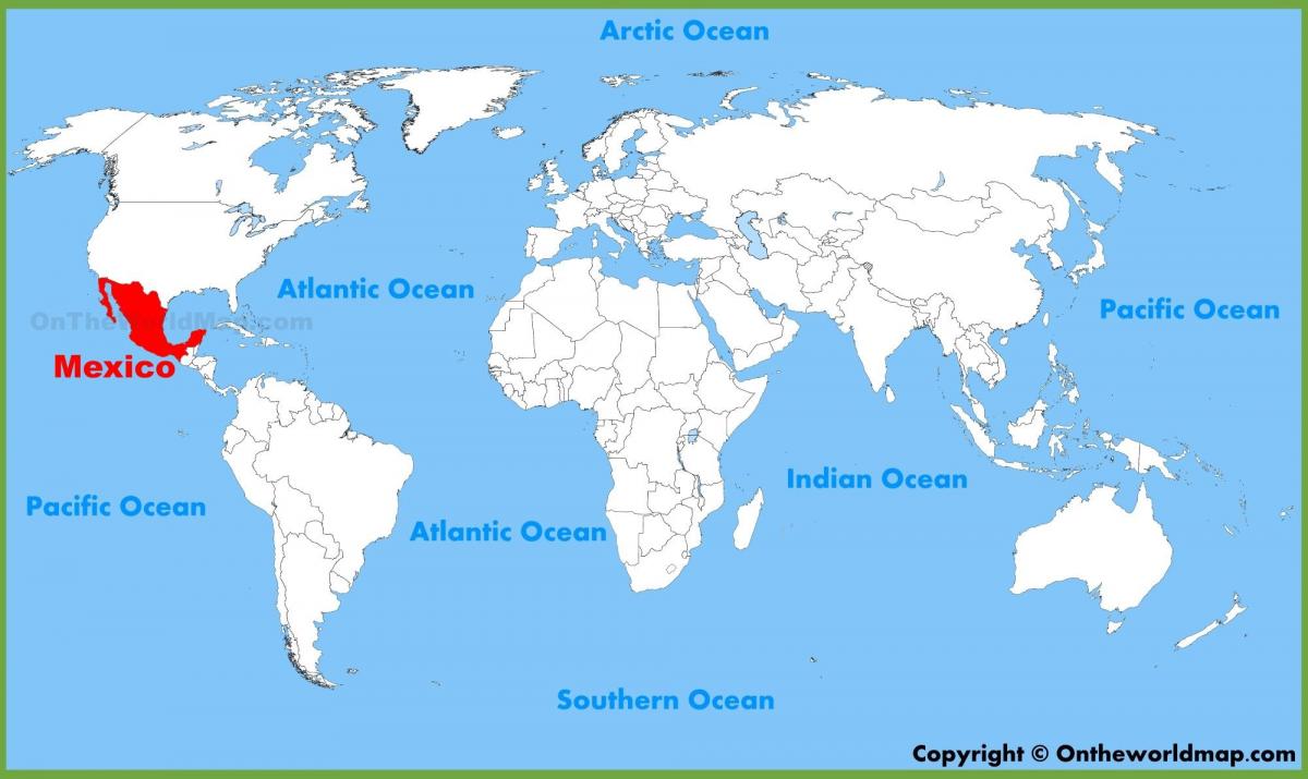 svijet mapa sa Meksiku