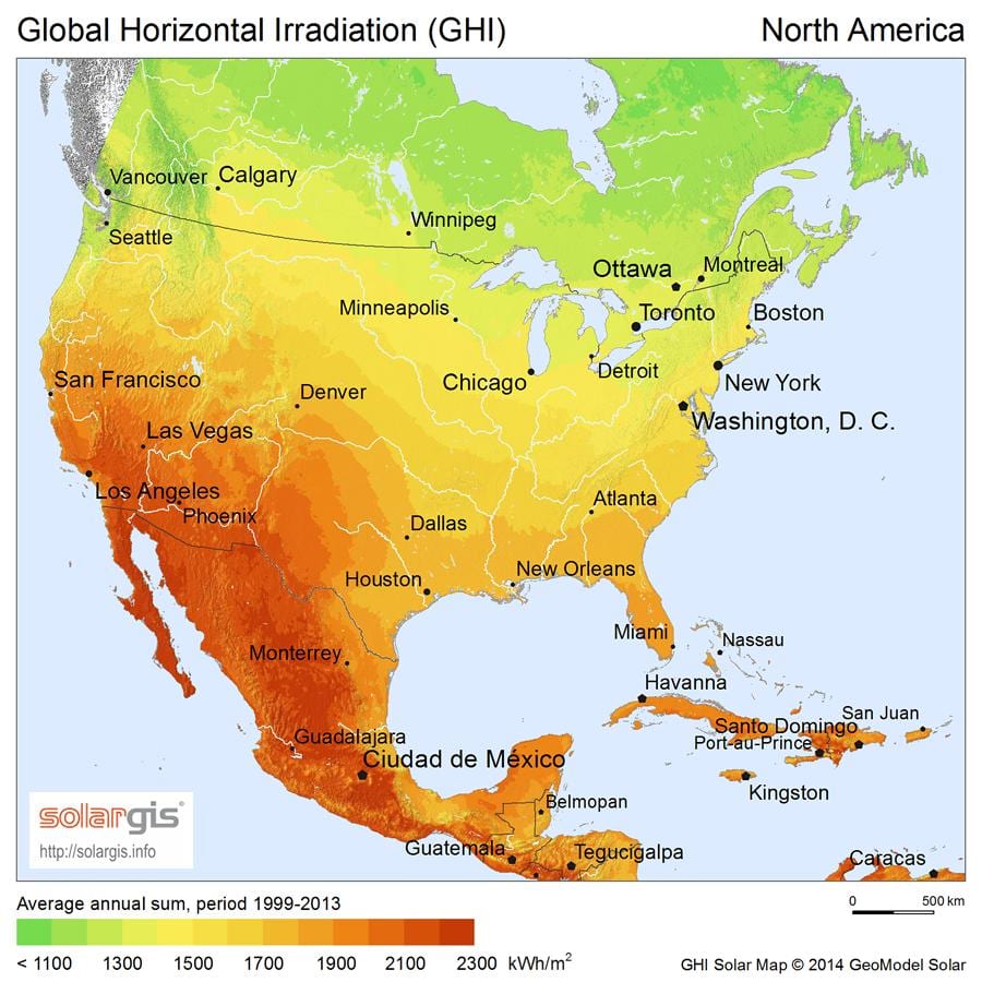mapa Meksiko sunshine