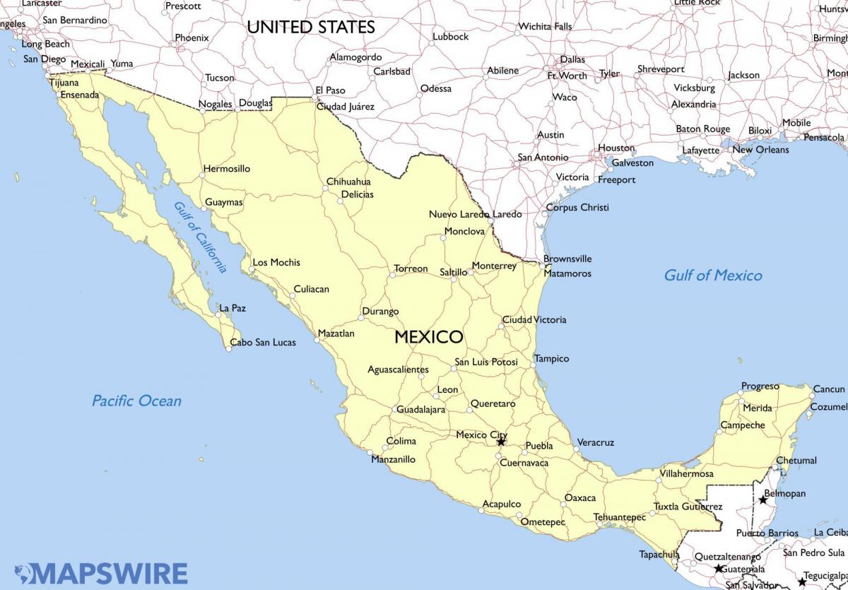 mapa Meksiko eartquake