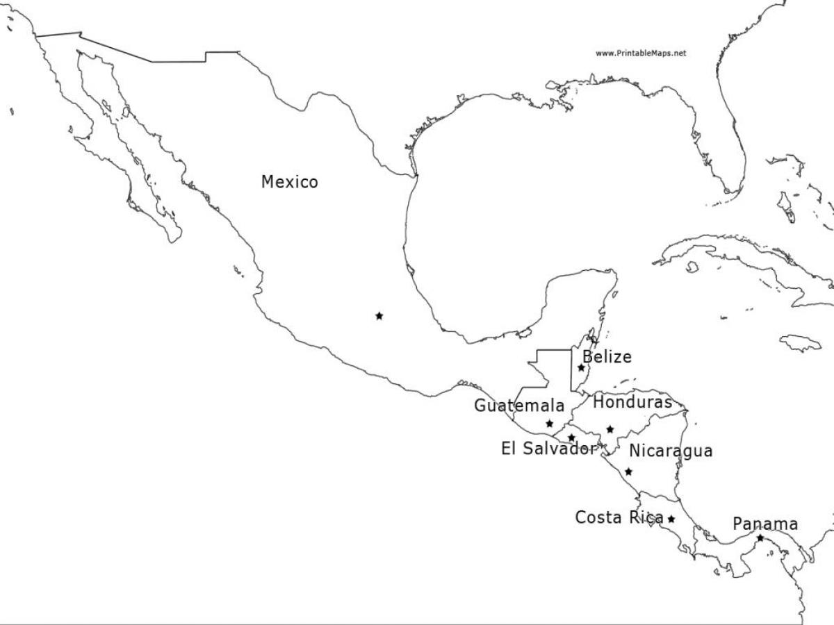 mapi Meksiko iz centralne amerike.