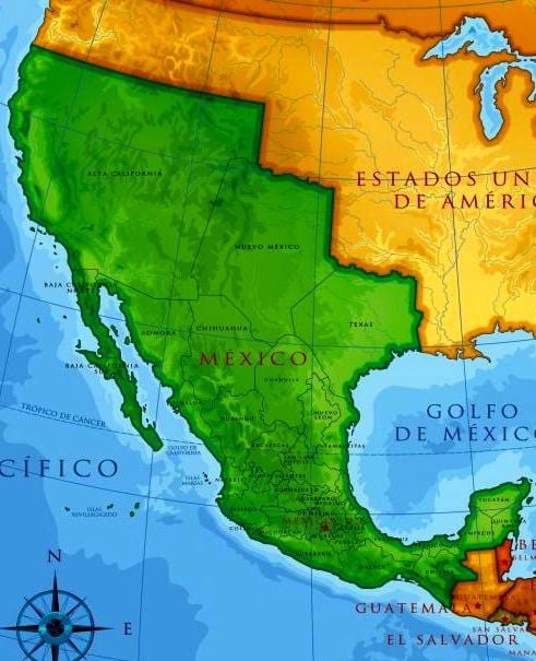 drevni Meksiko mapu