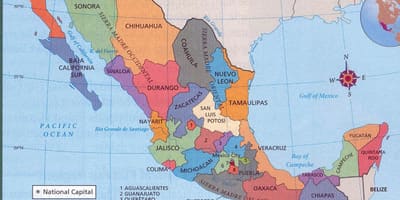 Aztec Meksiko mapu