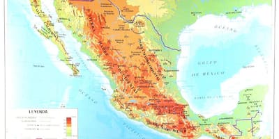 Geografska mapu Meksiku