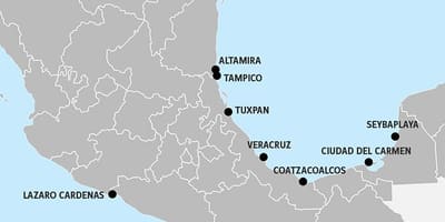 Mapa Meksiko luke