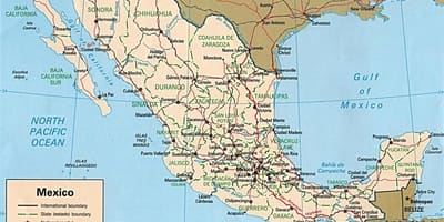 Mapa Meksiko odmaralište gradova