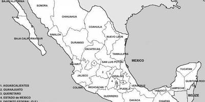 Mapa Meksiko okruga