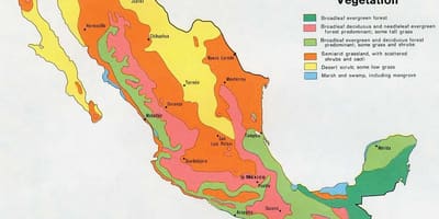 Mapa Meksiko natual ressources
