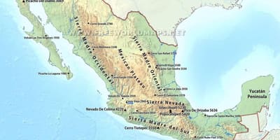 Mapa Meksiko pustinju