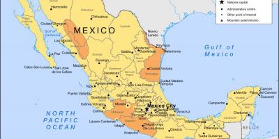 Vrijeme Meksiko mapu